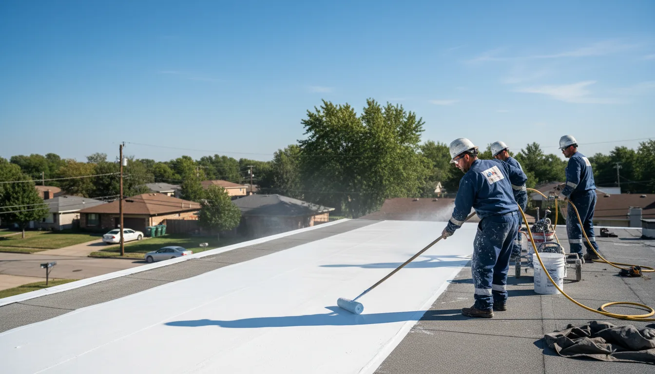 Commercial roof coating in Hugo, OK near me